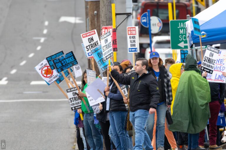 PCCFFAP members on the picket line during the 2026 strike