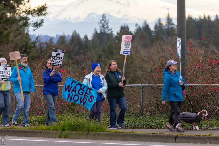 PCCFFAP members on the picket line during the 2026 strike