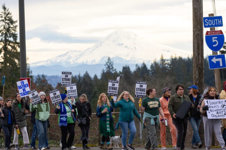 PCCFFAP members on the picket line during the 2026 strike