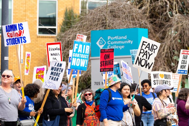 PCCFFAP members on the picket line during the 2026 strike
