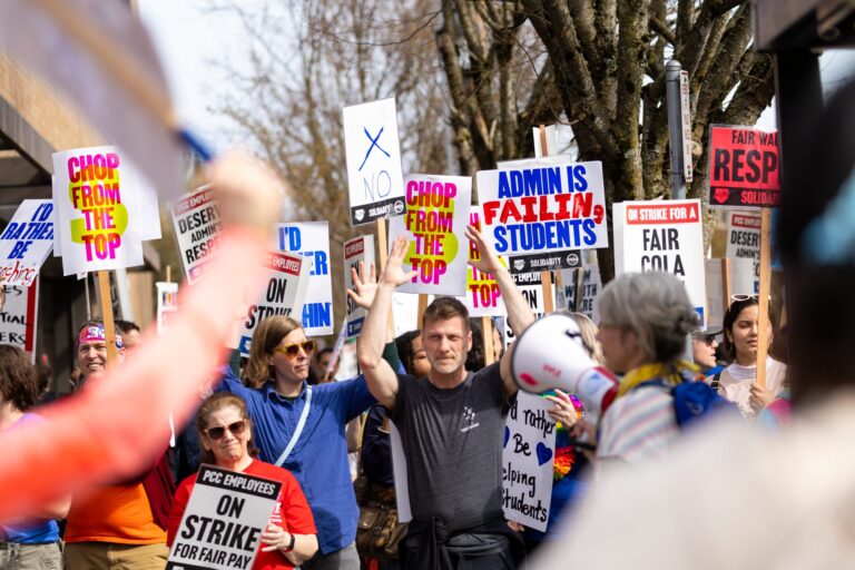 PCCFFAP members on the picket line during the 2026 strike