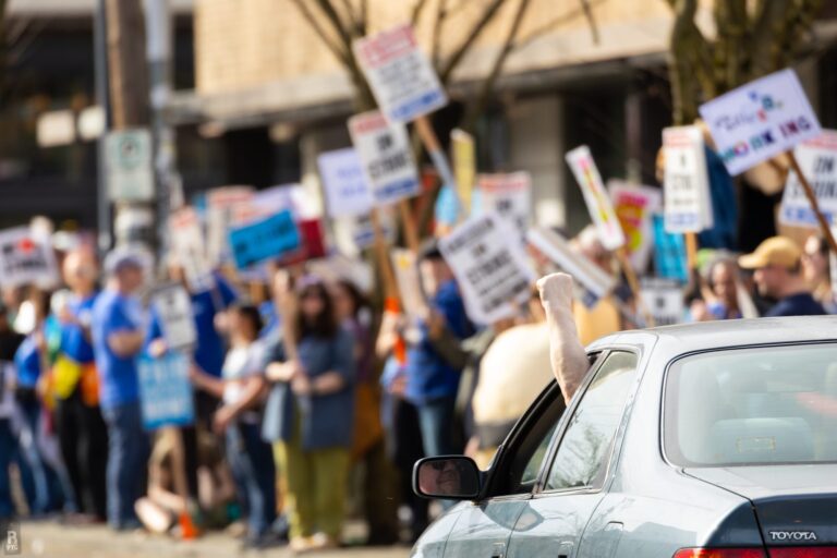 PCCFFAP members on the picket line during the 2026 strike