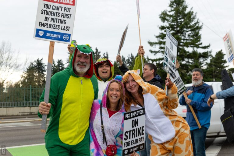 PCCFFAP members on the picket line during the 2026 strike