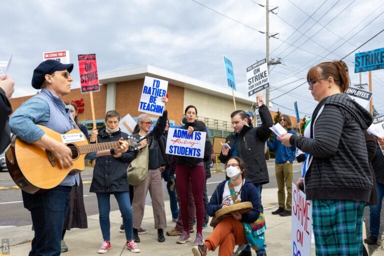 PCCFFAP members on the picket line during the 2026 strike