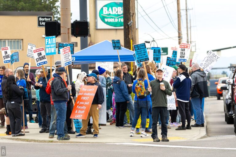 PCCFFAP members on the picket line during the 2026 strike