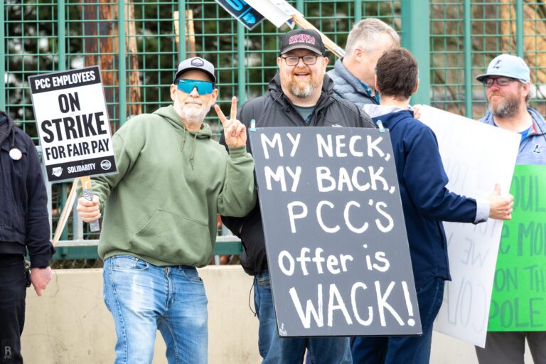 PCCFFAP members on the picket line during the 2026 strike