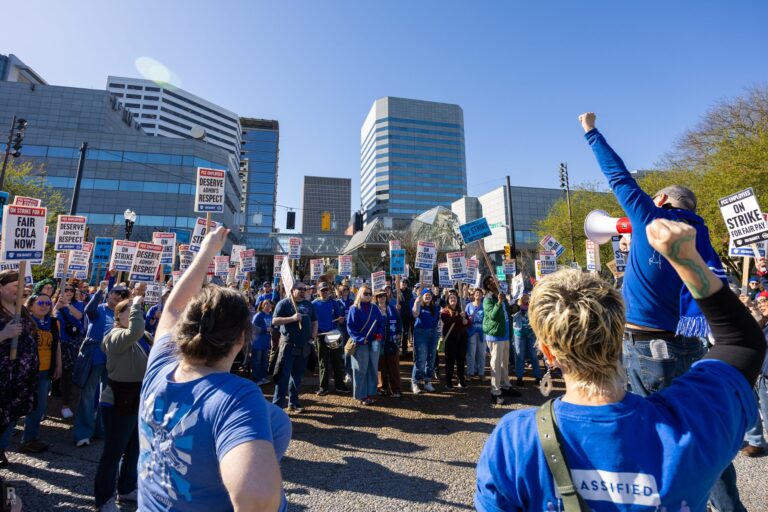 PCCFFAP members on the picket line during the 2026 strike
