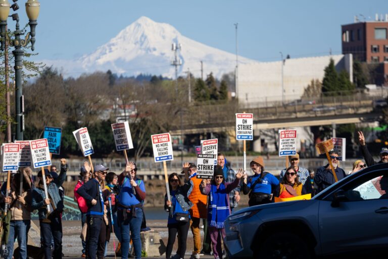 PCCFFAP members on the picket line during the 2026 strike