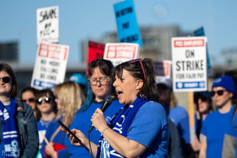 PCCFFAP members on the picket line during the 2026 strike