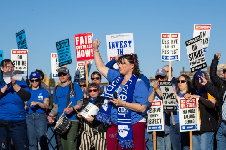 PCCFFAP members on the picket line during the 2026 strike