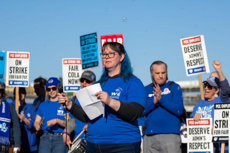 PCCFFAP members on the picket line during the 2026 strike