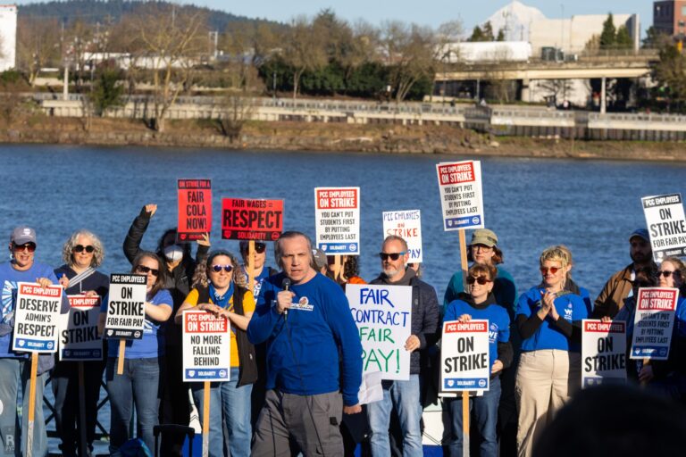 PCCFFAP members on the picket line during the 2026 strike