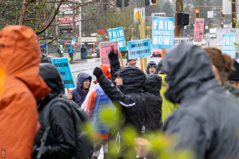 PCCFFAP members on the picket line during the 2026 strike