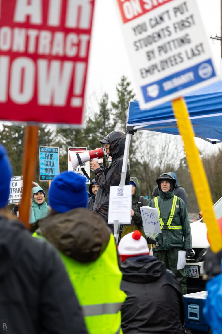 PCCFFAP members on the picket line during the 2026 strike