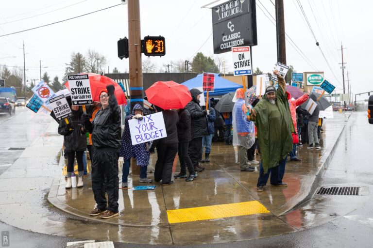PCCFFAP members on the picket line during the 2026 strike
