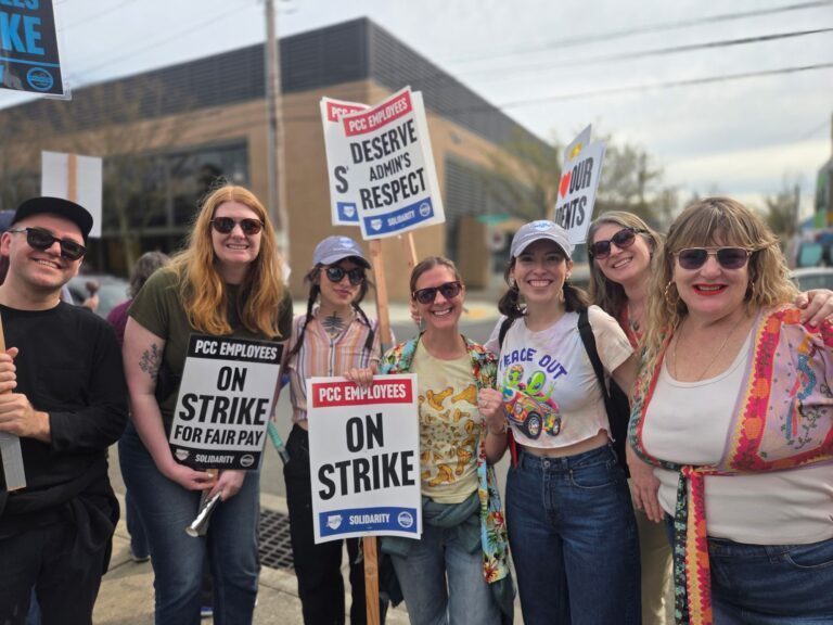 PCCFFAP members on the picket line during the 2026 strike