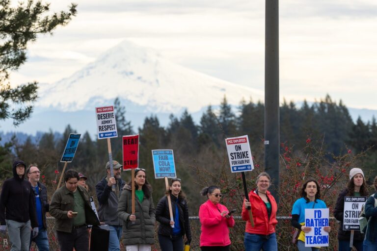PCCFFAP members on the picket line during the 2026 strike