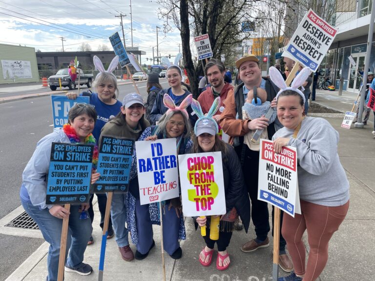 PCCFFAP members on the picket line during the 2026 strike