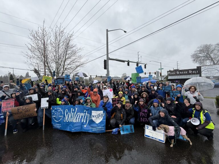 PCCFFAP members on the picket line during the 2026 strike