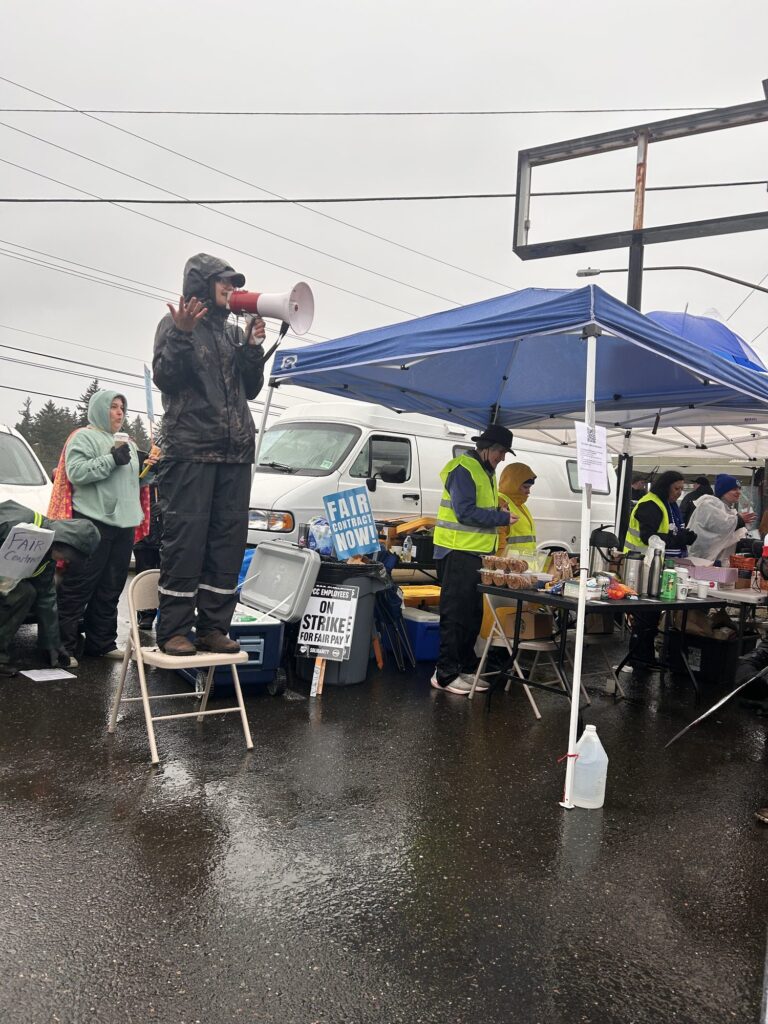 PCCFFAP members on the picket line during the 2026 strike