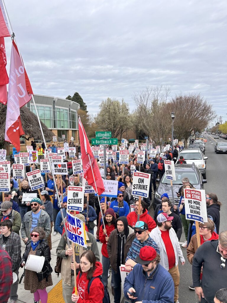 PCCFFAP members on the picket line during the 2026 strike