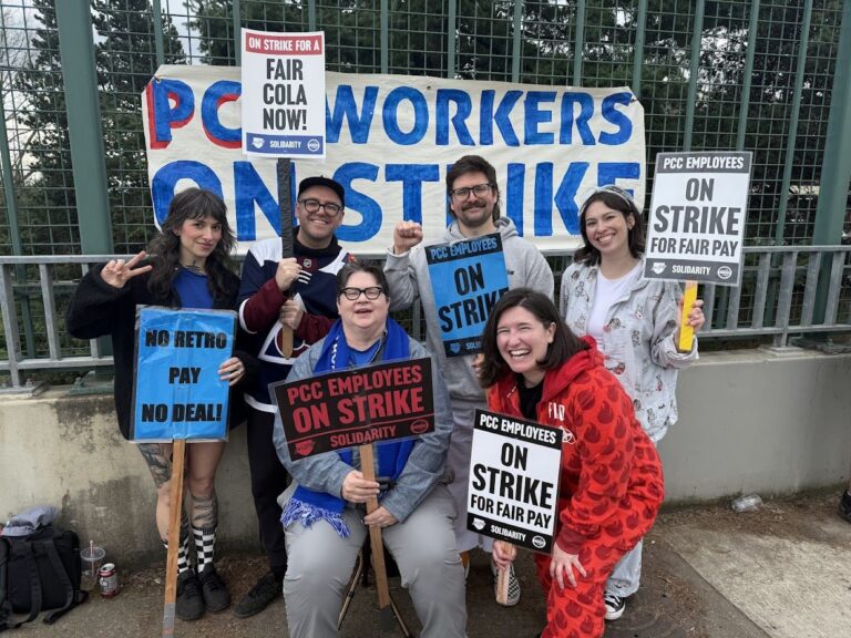 PCCFFAP members on the picket line during the 2026 strike