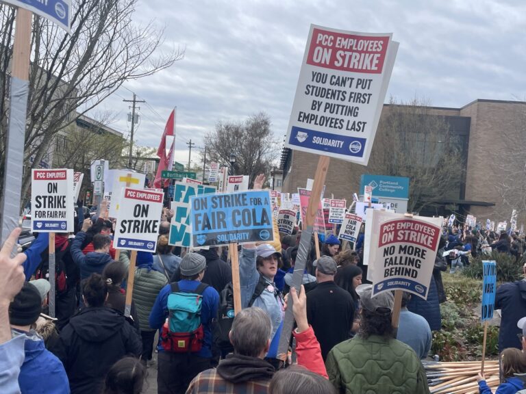 PCCFFAP members on the picket line during the 2026 strike