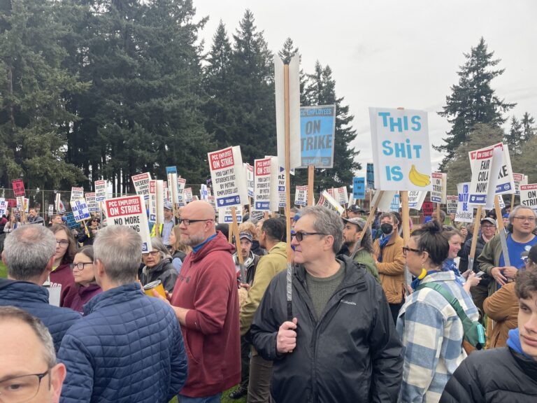 PCCFFAP members on the picket line during the 2026 strike