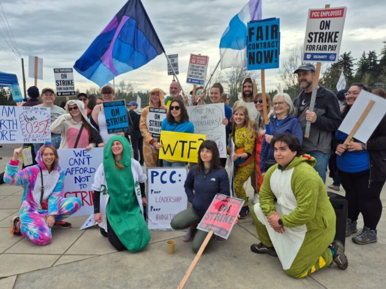 PCCFFAP members on the picket line during the 2026 strike