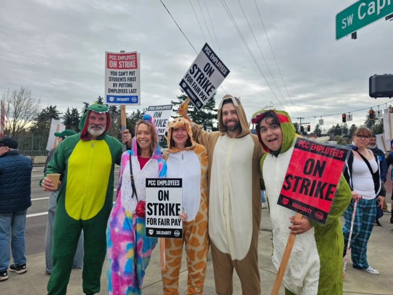 PCCFFAP members on the picket line during the 2026 strike