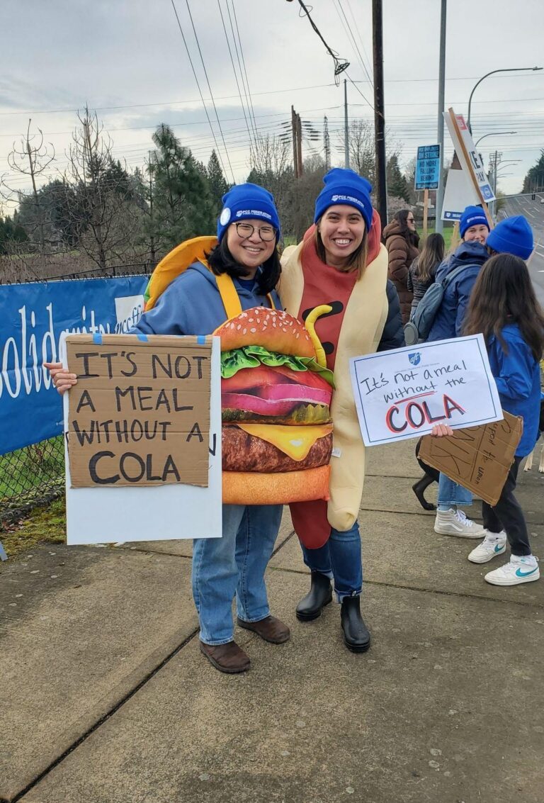 PCCFFAP members on the picket line during the 2026 strike