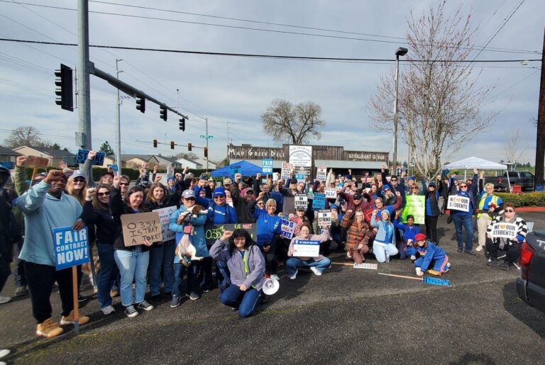 PCCFFAP members on the picket line during the 2026 strike
