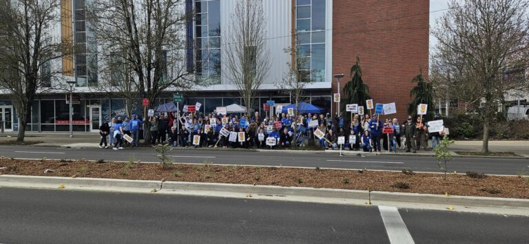 PCCFFAP members on the picket line during the 2026 strike