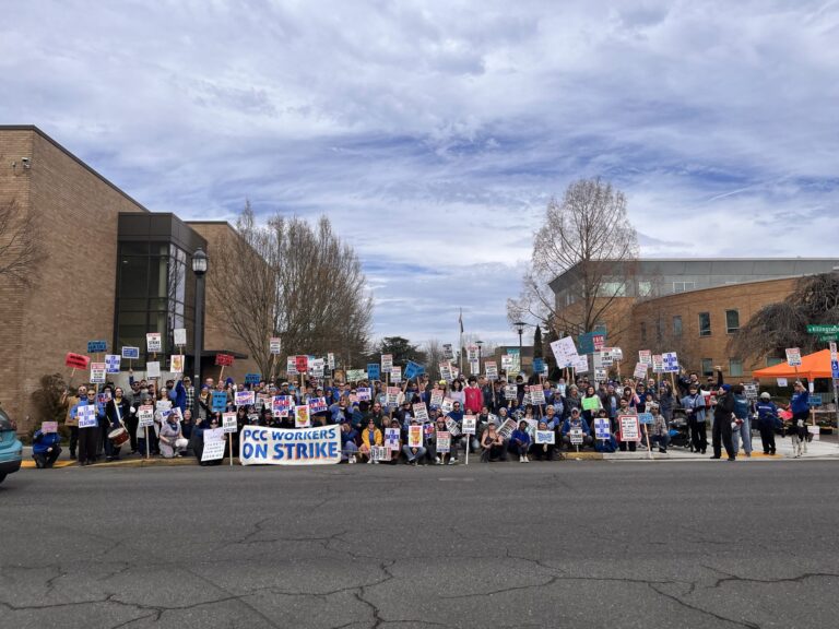 PCCFFAP members on the picket line during the 2026 strike