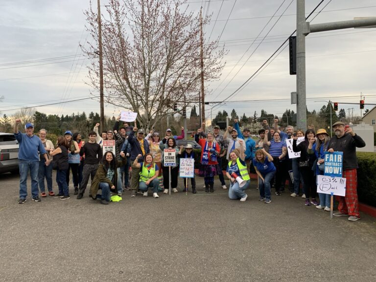 PCCFFAP members on the picket line during the 2026 strike