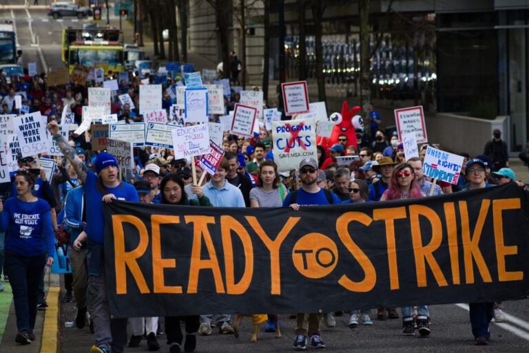 PCCFFAP members on the picket line during the 2026 strike