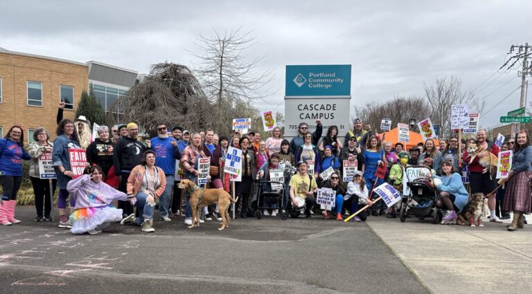 PCCFFAP members on the picket line during the 2026 strike