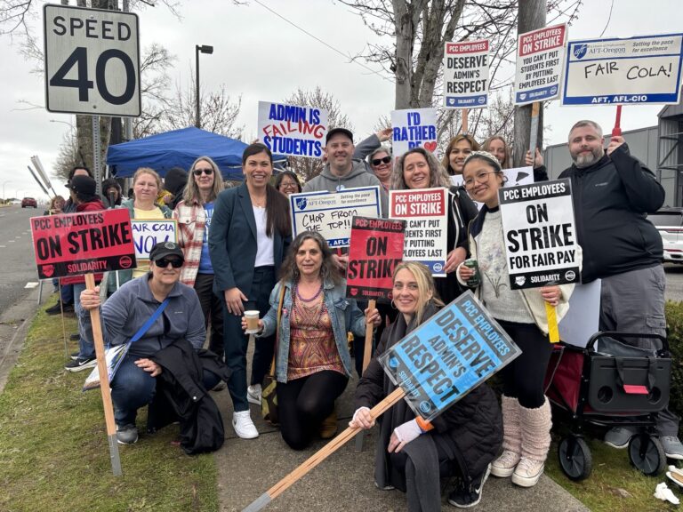 PCCFFAP members on the picket line during the 2026 strike