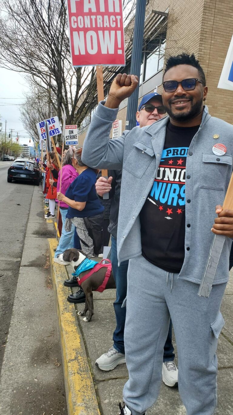 PCCFFAP members on the picket line during the 2026 strike