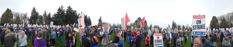 PCCFFAP members on the picket line during the 2026 strike