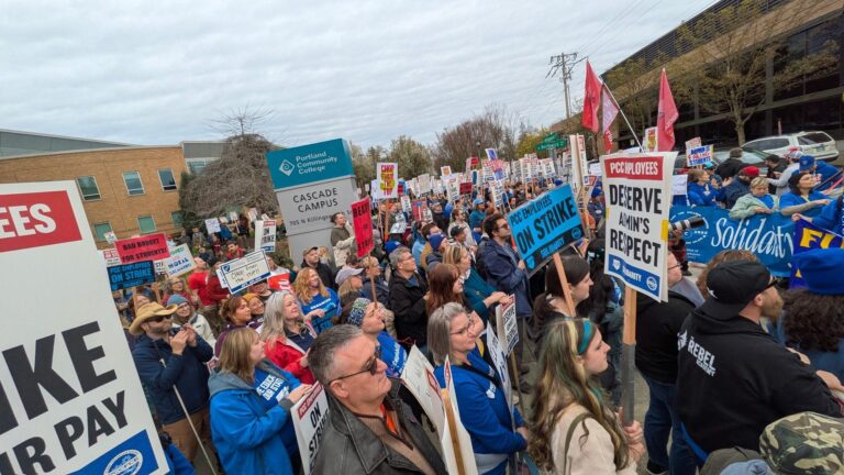 PCCFFAP members on the picket line during the 2026 strike