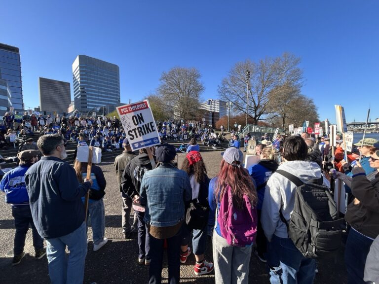 PCCFFAP members on the picket line during the 2026 strike