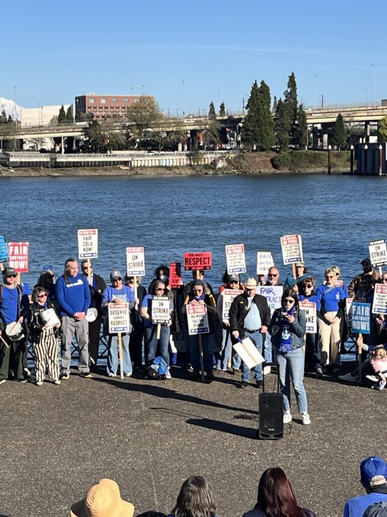 PCCFFAP members on the picket line during the 2026 strike